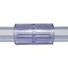Clear PVC Pipe Fitting (bluish tint): Coupling, Schedule 40/80, 1