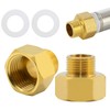 2 PCS 1/2 Female to 3/8 Male BSP Thread Brass