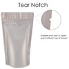 RIGHTPAK Stand Up Pouch Silver Matt 50 Pieces 19cm x