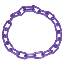 Plastic Chain Goat Animal Collars 1 1/2" X 3/4" Links 20", 28" & 36" Long (Purple, Medium 28")