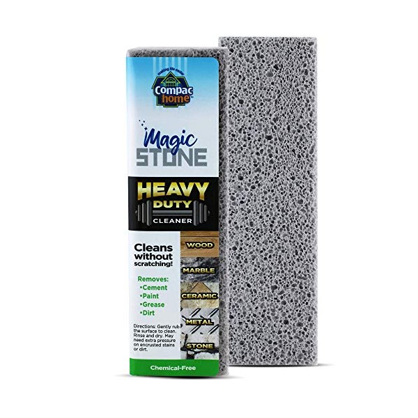 Compac Home Magic-Stone Heavy Duty Cleaning Stick - Easily Scrubs/Removes Paint, Cement, Encrusted Dirt, Rust, Grease, from Wood, Stone, Ceramic Floor Tiles, 2 Count