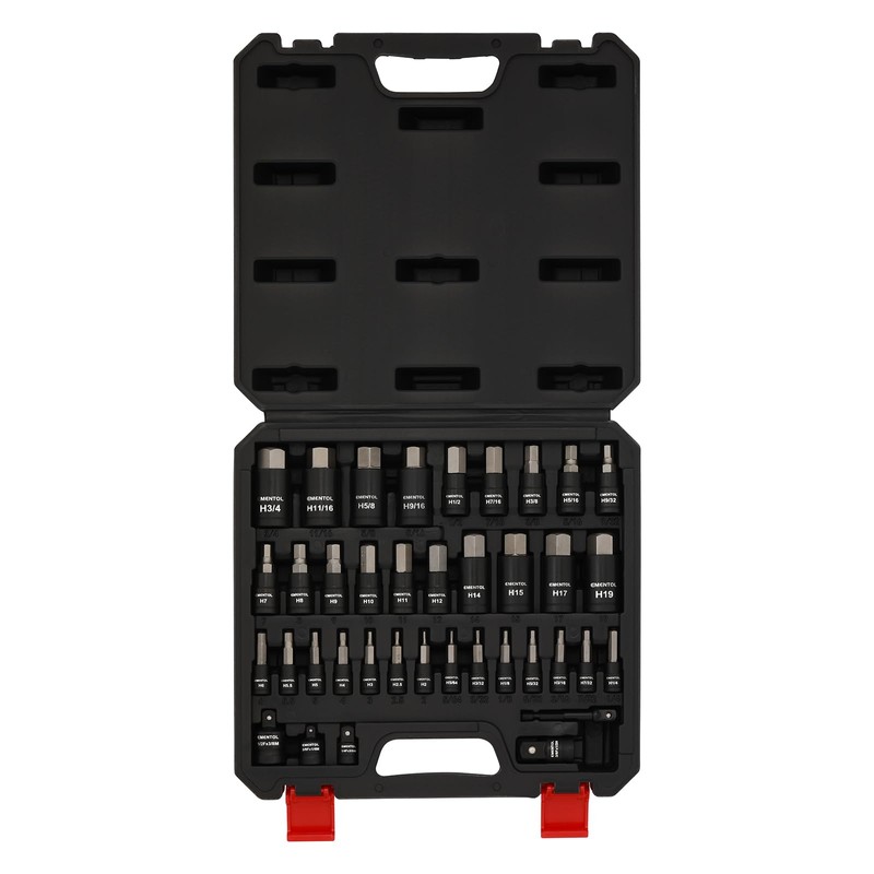 EMENTOL 38PCS 1/4" 3/8" 1/2" Drive Allen Hex Bit Socket