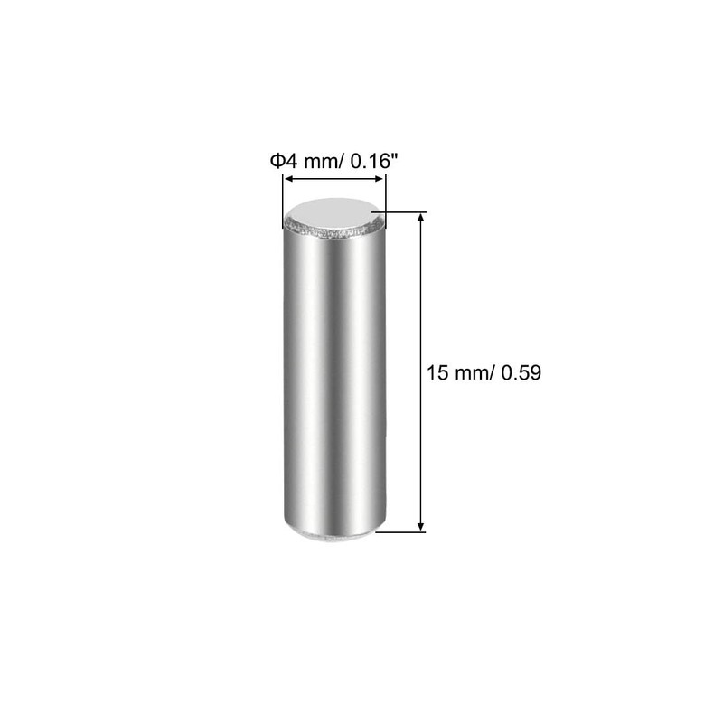TOP-VIGOR 50Pcs 4mm x 15mm Dowel Pins Shelf Support Pegs,