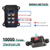 Inline Cord Switch DPST AC/DC 20A-125V,16A-250V,30A-24V,35A-12V, IP66 Waterproof (On)-Off-(On) with