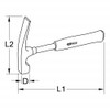 KS Tools 140.2030 Bricklayer's hammer, 500g