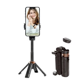 Bluetooth Selfie Stick Tripod, 360° Rotatable Foldable with Wireless Remote - Ultra-Lightweight 3-in-1 Adjustable Height Travel Stand for Phone