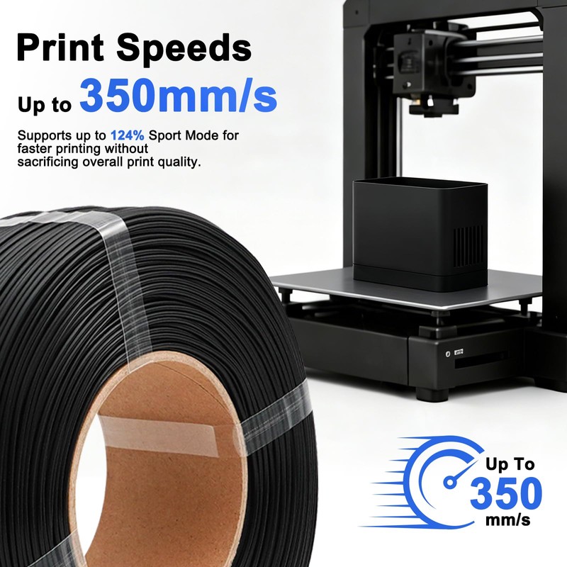 YXPOLYER Refill PLA Plus Filament Food Grade Black 1kg for