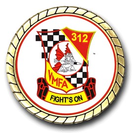 Military Productions VMFA-312 Checkerboard US Marine Corps Challenge Coin