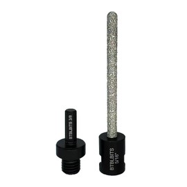 BTBLBITS Diamond Mortar Raking Bit 5/16" x 4" Mortar Router Bits with 5/8-11 Thread Plus 3/8" Hex Shank Adapter for Mortar Raking Tuck Pointing Granite Marble Concrete Brick Stone Removal