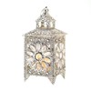 Elegant Jewel Silver Sparkle Decorative Candle Lantern