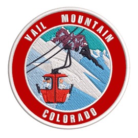 Vail Mountain, Colorado Ski Restort Mountain Embroidered Premium Patch DIY Iron-on or Sew-on Decorative Badge Emblem Vacation Souvenir Travel Gear Clothes Appliques