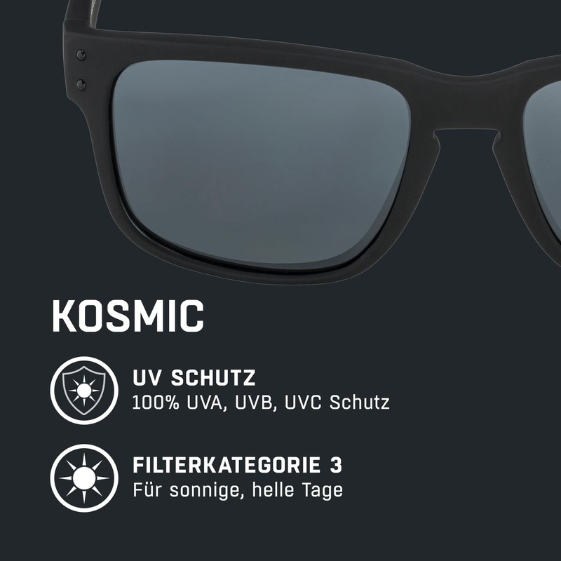 ALPINA KOSMIC Sunglasses, All Black Matt, One Size