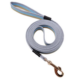 Shorven Soft Cotton Web Dog Leash Basic Training Walking Lead, 10FT Long, 1 Inch Wide Blue