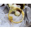 Alilang Golden Colorful Wide Wings Spread Bead Butterfly Trio Crystal