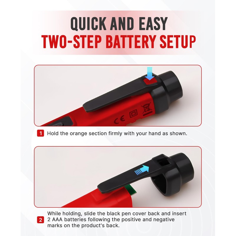 NEW LEADER Voltage Tester Pen, Adjustable Sensitivity NCV Volt Stick,