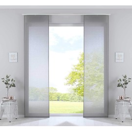 Gardinenbox Nizza 2019032-2 Set of 2 Sliding Curtains, Cotton, Voile, Half Voile