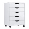 JungleA Mobile File Storage Cabinet with Drawers & Wheels,Home Office