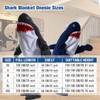 Shark Blanket, Shark Blanket Hoodie, Cuddly Blanket with Sleeves, Fluffy
