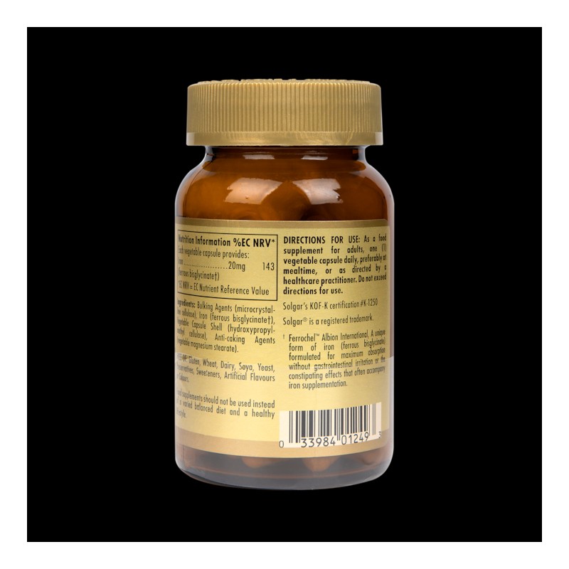Solgar Gentle Iron 20mg 90 Vegi Capsules