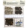 Yline Assortment of 72 Rivets 9 mm Silver Antique Copper