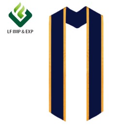 Wholesale Graduation Stole With Trim in Various ColorsSize: 72", Color: Navy & gold