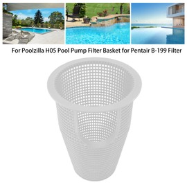 Pool Pump Strainer Basket, Pump Basket Compact Efficient Rubber for Repairing (White)