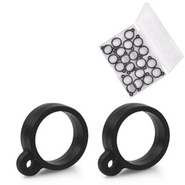 Fishing Rod Hook Keeper Fish Lure Bait Holders with 2 Size Elastic Rubber Rings for Worm Hooks and Treble Hook Saves Rod Guides and Cork Handles, Fishing Gear and Accessories 20pcs