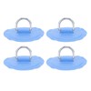 4PCS D Ring Patch PVC Round Shape Strong Stainless Steel