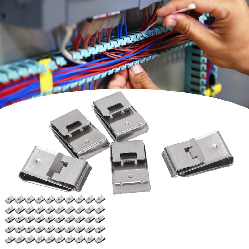 50Pcs Solar Panel Cable Clip for Electrical Cord Management Photovoltaic