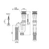 SANEI PH786-32 S-Trap Hose with Blows, Easy Positioning, Pipe Diameter