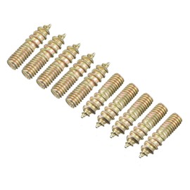 uxcell M4x16mm Hanger Bolts, 120pcs Double Ended Thread Dowel Screws for Wood Furniture Connecting