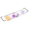 Expandable Metal Bathtub Caddy with, Rubber Handles