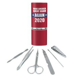 Make American Great Again Again 2020 Stainless Steel Manicure Pedicure Grooming Beauty Care Travel Kit