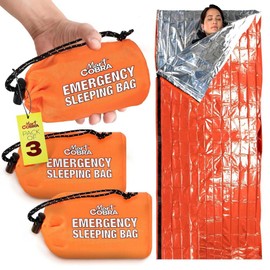 3 Pcs Emergency Sleeping Bag,Lifesaving Insulation Blanket Sleeping Bag Mat Outdoor Tent,Emergency for Survival Gear and Supplies,Car Camping Gear Hiking,Used in Low-Temperature environments