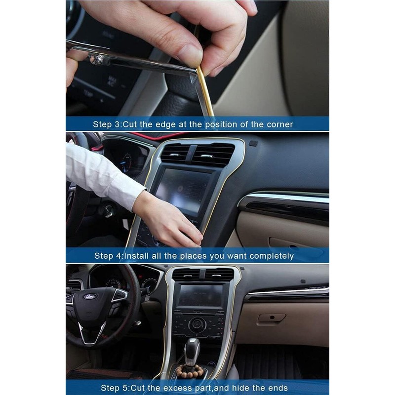 5M Flexible Trim for DIY Automobile Car Interior Exterior Moulding