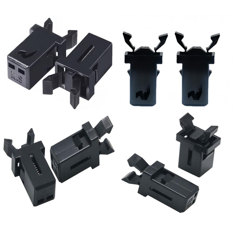 10Sets Black Plastic Trash Can Lid Lock Buckles Universal Waste