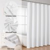 OVZME Berry White Shower Curtain, Embossed Textured Fabric Shower Curtain