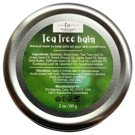 TEA TREE OIL BALM | All Natural Help for Acne, Moisturizer, Soothing Relief for Many Skin Conditions | Skincare for Tattoos, Dry, Itchy Skin, Irritations, Eczema (4.26 Ounce (Pack of 2))