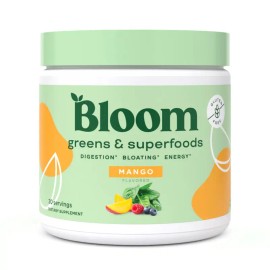 Super Greens & Superfoods Powder Drink Mix with Digestive Enzymes, Spirulina & Chlorella – Strawberry Kiwi, 30 Servings