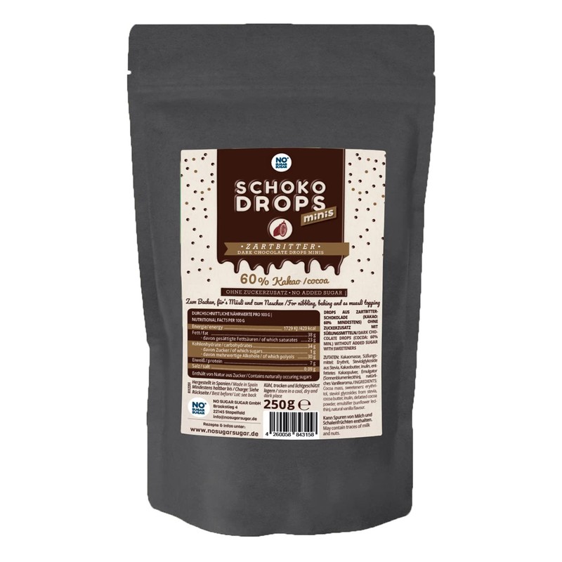 NO SUGAR SUGAR Probierset Schokodrops Minis Weiß, Vollmilch und Zartbitter