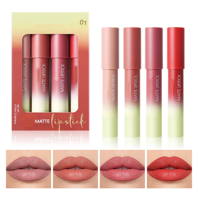 Set de Labiales y Delineadores, 4 Piezas, 01- para Labios