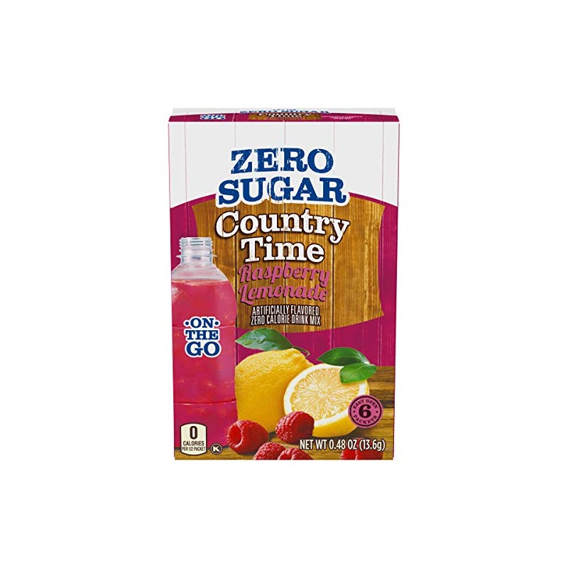 Country Time Sugar-Free Raspberry Lemonade Drink Mix (6 On-the-Go Packets)