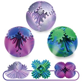 Gearsphere Steampunk Whirling Wonder Fidget, 3Pack Gear Ball Fidget 3D Printed Gear Sphere, 3D Printed Fidget Toy Spinning Gear Sphere for Stress Relief Anxiety, Stress Relief Gift for Kid and Friend