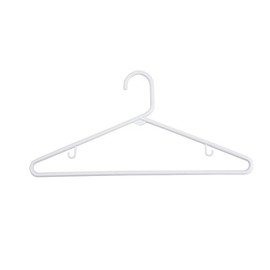 NAHANCO TBW2 Shoulder Indents Plastic Tubular Hangers, 17", White (Pack of 144)