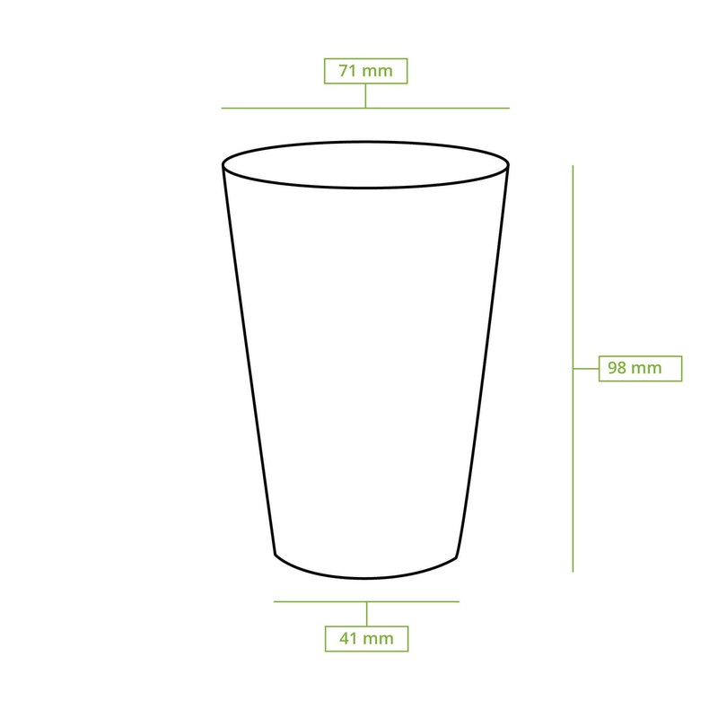 BIOZOYG 50x Disposable Coffee Cups 180 ml / 7.5 oz