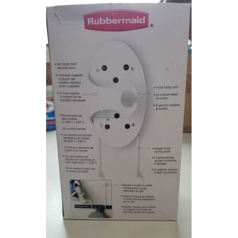 Rubbermaid Iron & Board Organizer Ironing board Storage Holder 2188