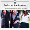Mantieqingway School Uniform Pre Tied Bows for Girls Women Solid