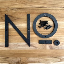 5 Inch Modern Plastic House Numbers and Letters with hardware included. Black and White Arrows, North South East West, Unit A B, No.- Dash, 1/2 (No.-, BLACK)