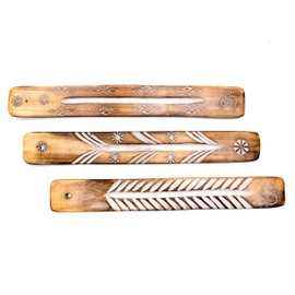 Incense Stick Holder Exclusive Set of 3 Made of Rosewood for Burning Incense Sticks, Incense Stick Holder Accessories Handmade