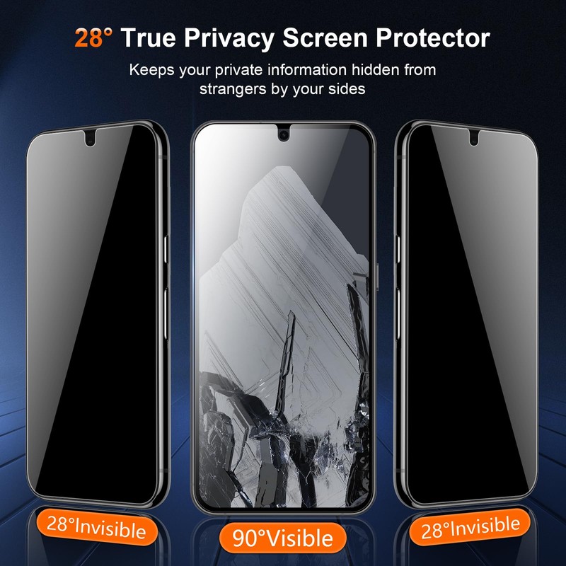 JEHOO [2 Pack] Pixel 8 Pro Privacy Screen Protector Flexible
